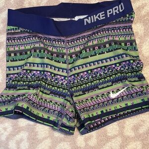 Nike Women's Athletic Bootie Short - Blue, Green, Purple, Sz Medium